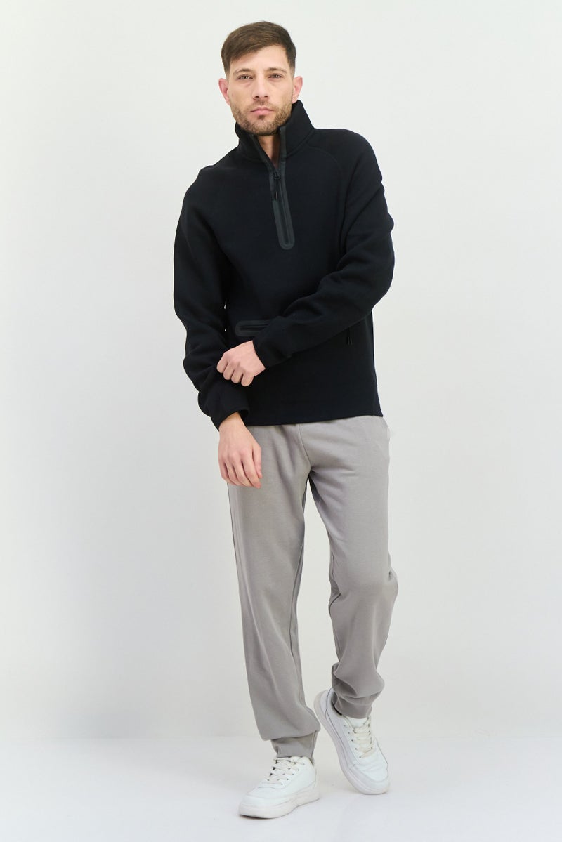 Nike ملابس رياضية للرجال بأكمام طويلة مناسبة، خارجية، سويت شيرت، أسود - Image 4